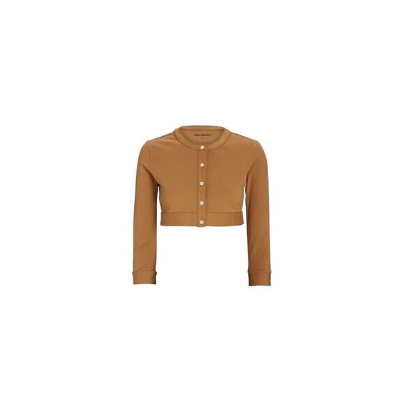 WeWoreWhat Knit Cropped Crewneck Cardigan Button Down Crop Top Size XSmall NWOT - Picture 9 of 13